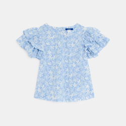 بلوزة مطبوع عليها بأكمام...